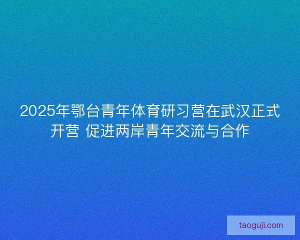 2025年鄂台青年体育研习营在武汉正式开营 促进两岸青年交流与合作